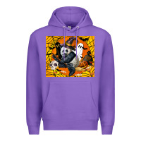 Purple panda halloween Premium Hoodie - LillyAllenDesigns