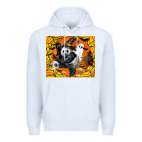 White panda halloween Premium Hoodie - LillyAllenDesigns