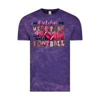 Cloud Purple in october we wear pink and watch football Vintage Tee - FaDigitalArtStudio