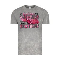 Cloud Rock in october we wear pink and watch football Vintage Tee - FaDigitalArtStudio