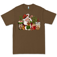 Cacao western santa cowboy coffe cups christmas Premium Tee - CowGirlArtShop