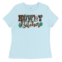 Baby Blue Howdy bitches mother's day Ladies Tee - HowdyJamesFarm