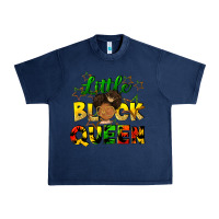 Navy Little black queen Urban Heavy Tee - FaDigitalArtStudio
