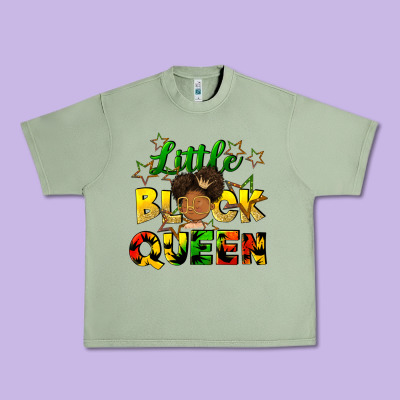 Little Black Queen Urban Heavy Tee Designed By Fadigitalartstudio