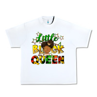 White Little black queen Urban Heavy Tee - FaDigitalArtStudio