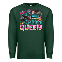 Sports Green crafting queen Premium Sweatshirt - JahusDesignShop