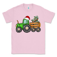 Bubblegum Pink christmas tractor Classic Tee - CowGirlArtShop