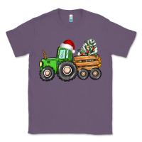 Lavender christmas tractor Classic Tee - CowGirlArtShop