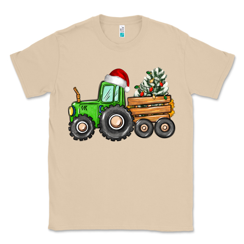 Christmas Tractor Classic Tee by CowGirlArtShop | Teevron