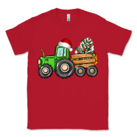 Red christmas tractor Classic Tee - CowGirlArtShop