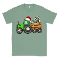 Sage christmas tractor Classic Tee - CowGirlArtShop