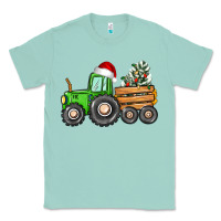 Seafoam christmas tractor Classic Tee - CowGirlArtShop