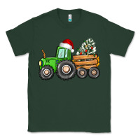 Sports Green christmas tractor Classic Tee - CowGirlArtShop