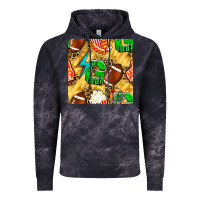 Cloud Black american football go with thunder and leopard  seamless pattern Vintage Hoodie - BundleAndBundleShop