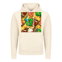 Vintage Artic american football go with thunder and leopard  seamless pattern Vintage Hoodie - BundleAndBundleShop