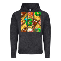 Vintage Black american football go with thunder and leopard  seamless pattern Vintage Hoodie - BundleAndBundleShop