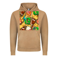 Vintage Camel american football go with thunder and leopard  seamless pattern Vintage Hoodie - BundleAndBundleShop