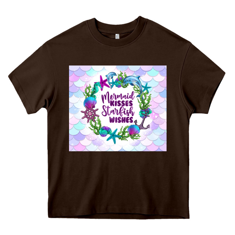 Mermaid Kisses Starfish Wishes Heavy Core Tee by TumblerDesignByShophia | Teevron