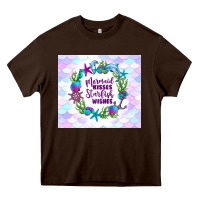 Chocolate Brown mermaid kisses starfish wishes Heavy Core Tee - TumblerDesignByShophia