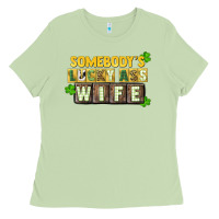 Matcha St. Patrick's Somebody's lucky ass wife Ladies Tee - CowGirlArtShop