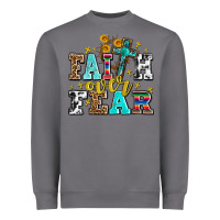 Storm faith over fear with cross and sunflowers Heavyweight Sweatshirt - AdoDesignShop