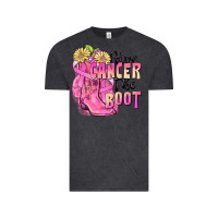 Vintage Black give cancer the boot Vintage Tee - FaDigitalArtStudio