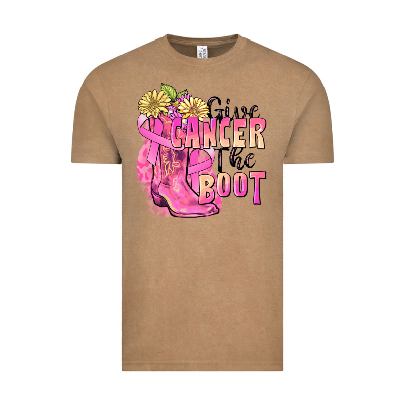 Give Cancer The Boot Vintage Tee by FaDigitalArtStudio | Teevron