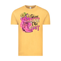 Vintage Mustard give cancer the boot Vintage Tee - FaDigitalArtStudio