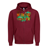 Burgundy weekend hooker Zipper Hoodie - AdoDesignShop