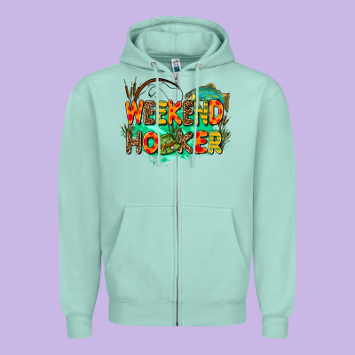 Weekend Hooker Zipper Hoodie Designed By Adodesignshop