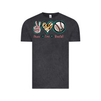 Vintage Black Peace Love Baseball Vintage Tee - Jasminsmagicworld