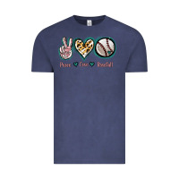 Vintage Denim Peace Love Baseball Vintage Tee - Jasminsmagicworld