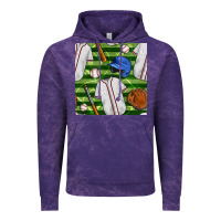Cloud Purple baseball uniform and field seamless pattern Vintage Hoodie - BundleAndBundleShop