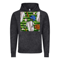 Vintage Black baseball uniform and field seamless pattern Vintage Hoodie - BundleAndBundleShop