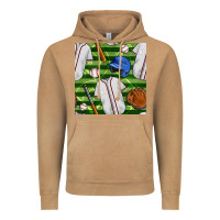 Vintage Camel baseball uniform and field seamless pattern Vintage Hoodie - BundleAndBundleShop