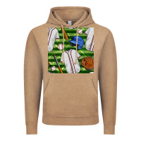 Vintage Coffee baseball uniform and field seamless pattern Vintage Hoodie - BundleAndBundleShop
