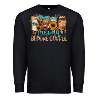 Black moody before coffee Premium Sweatshirt - JahusDesignShop