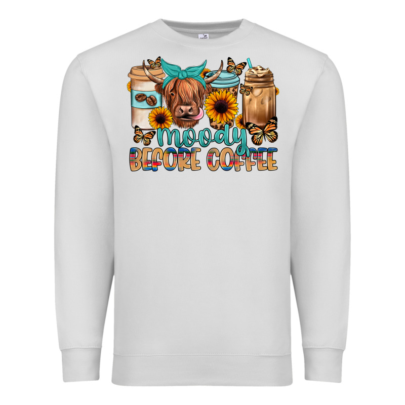 Moody Before Coffee Premium Sweatshirt by JahusDesignShop | Teevron