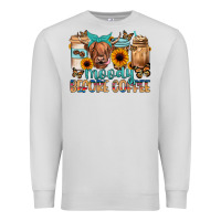 Dove Grey moody before coffee Premium Sweatshirt - JahusDesignShop