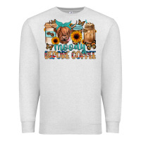 Oatmeal Heather moody before coffee Premium Sweatshirt - JahusDesignShop