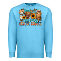 Ocean Blue moody before coffee Premium Sweatshirt - JahusDesignShop
