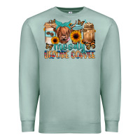 Seafoam moody before coffee Premium Sweatshirt - JahusDesignShop