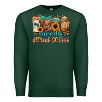 Sports Green moody before coffee Premium Sweatshirt - JahusDesignShop