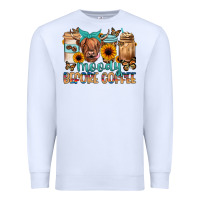 White moody before coffee Premium Sweatshirt - JahusDesignShop