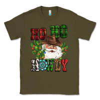Army Green ho ho howdy santa Classic Tee - CowGirlArtShop