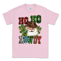 Bubblegum Pink ho ho howdy santa Classic Tee - CowGirlArtShop