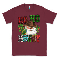 Burgundy ho ho howdy santa Classic Tee - CowGirlArtShop