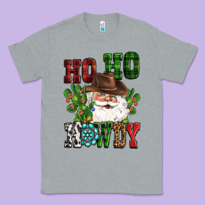 Ho Ho Howdy Santa Classic Tee Designed By Cowgirlartshop