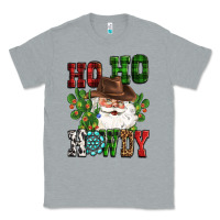 Heather Grey ho ho howdy santa Classic Tee - CowGirlArtShop