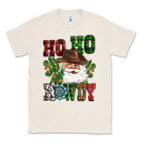 Natural ho ho howdy santa Classic Tee - CowGirlArtShop
